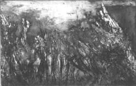 Paesaggio cancellato (tronchi sull acqua)
